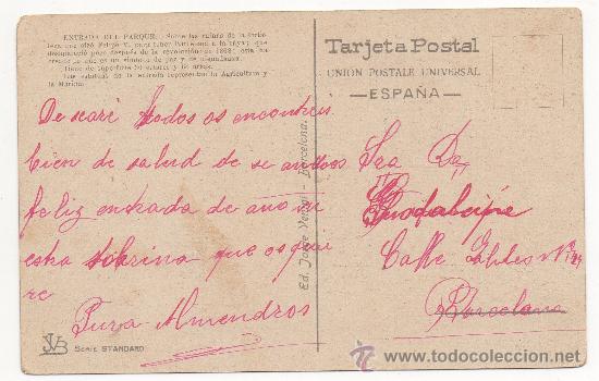 Postales: BARCELONA. - ENTRADA DEL PARQUE. - Foto 2