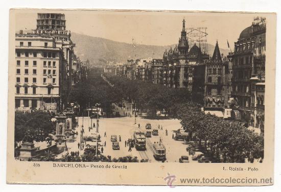 Postales: BARCELONA - PASEO DE GRACIA. - Foto 1