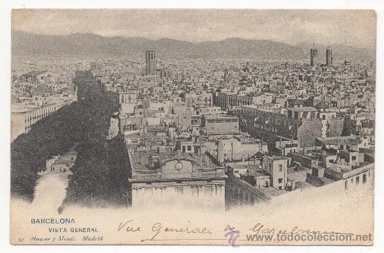 Postales: BARCELONA. - VISTA GENERAL. (C.1900). - Foto 1