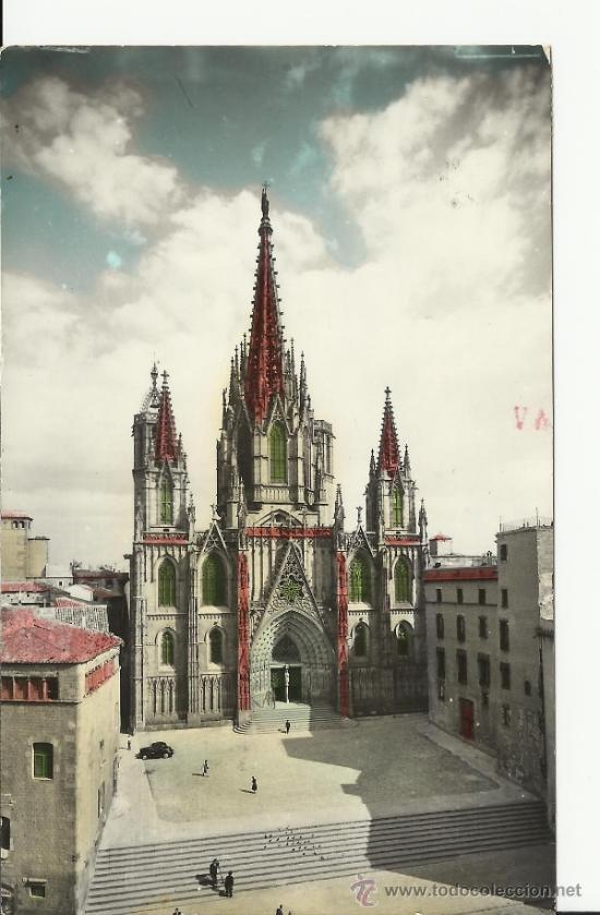 Postales: BARCELONA CATEDRAL ESCRITA - Foto 1