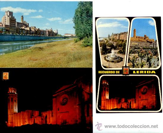 Postales: Lleida - Lote de 3 postales - Foto 1