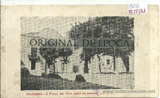 Postkarten: (PS-27581)POSTAL DE RIUDOMS-PLA&Ccedil;A DEL OLM(PART DE PONENT)