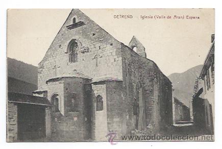 Postales: DETREND. IGLESIA. VALL D'ARAN. VALLE DE ARAN.