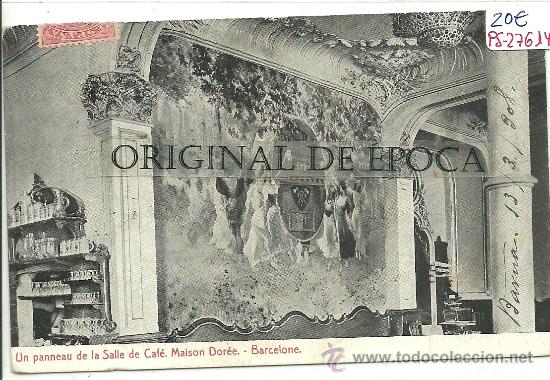 Postkarten: (PS-27614)POSTAL DE BARCELONA-SALE DE CAFE.MESON DOREE