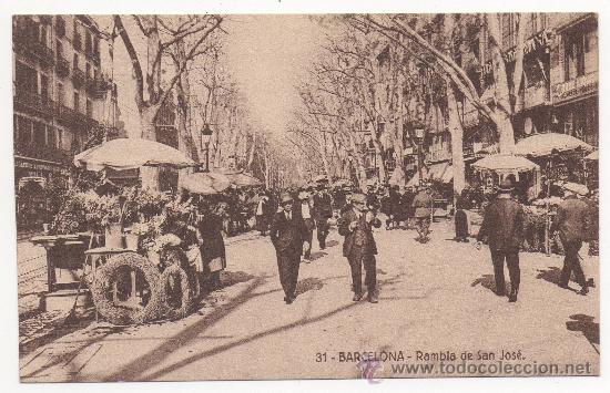Postales: BARCELONA.- RAMBLA DE SAN JOS&Eacute;. - Foto 1