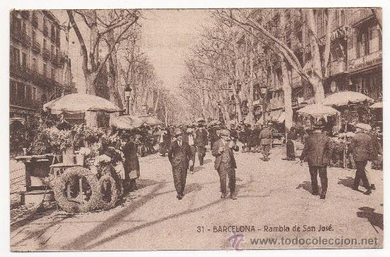Postales: BARCELONA.- RAMBLA DE SAN JOS&Eacute;. - Foto 1