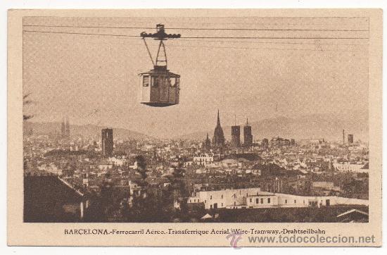 Postales: BARCELONA.- FERROCARRIL A&Eacute;REO. - Foto 1