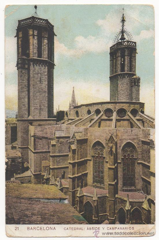 Postales: BARCELONA.- CATEDRAL: &Aacute;BSIDE Y CAMPANARIOS. - Foto 1