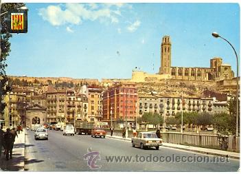 Postales: 7-esp1315. Postal Lerida. Entrada puente sobre el rio Segre