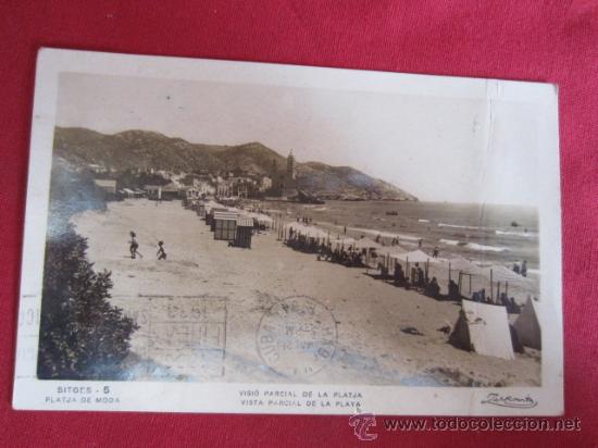 Postales: SITGES - VISTA PARCIAL DE LA PLAYA - Foto 1