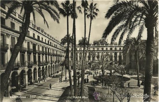 Postales: BARCELONA PLAZA REAL ESCRITA - Foto 1