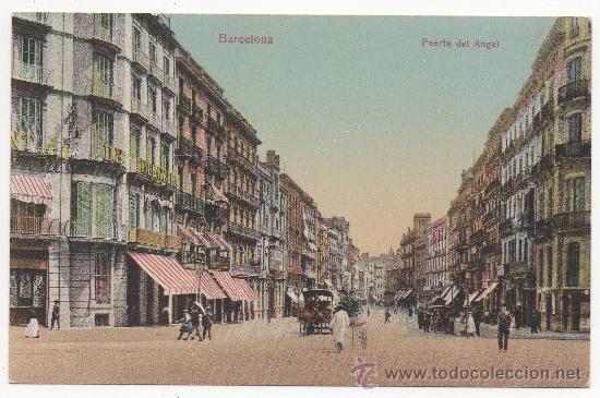 Postales: BARCELONA.- PUERTA DEL ANGEL. (C.1905). - Foto 1