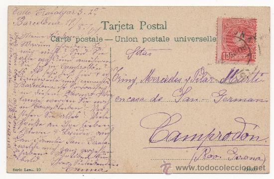 Postales: BARCELONA.- PUERTA DEL ANGEL. (C.1905). - Foto 2