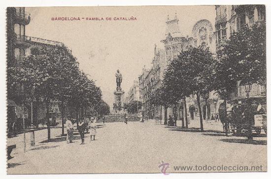 Postales: BARCELONA.- RAMBLA DE CATALU&Ntilde;A. - Foto 1