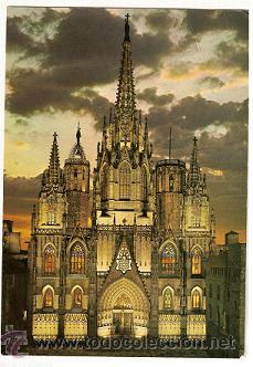 Postales: Gran postal Barcelona. La Catedral. - Foto 1