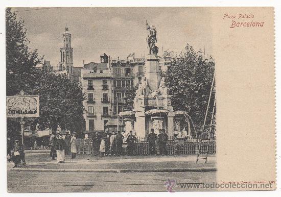 Postales: BARCELONA.- PLAZA PALACIO. (C.1920). - Foto 1