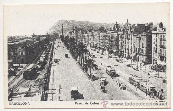 Postales: BARCELONA.- PASEO DE COL&Oacute;N. - Foto 1