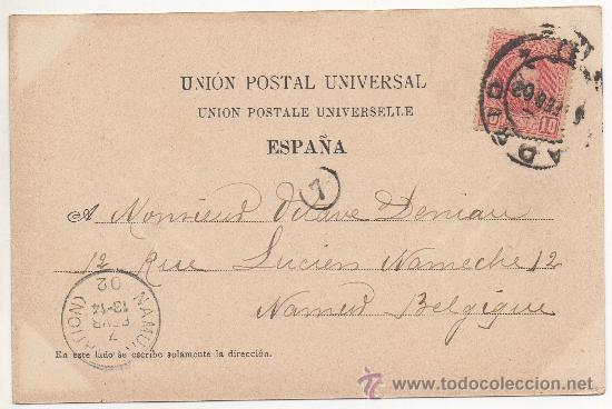 Postales: BARCELONA.- PASEO DE COL&Oacute;N. (C.1900). - Foto 2