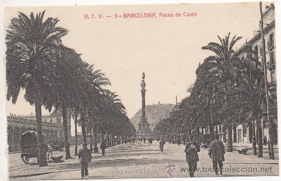 Postales: BARCELONA.- PASEO DE COL&Oacute;N. - Foto 1