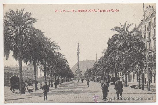 Postales: BARCELONA.- PASEO DE COL&Oacute;N. - Foto 1