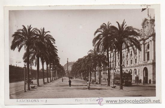 Postales: BARCELONA.- PASEO DE COL&Oacute;N. - Foto 1