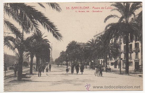 Postales: BARCELONA.- PASEO DE COL&Oacute;N. - Foto 1