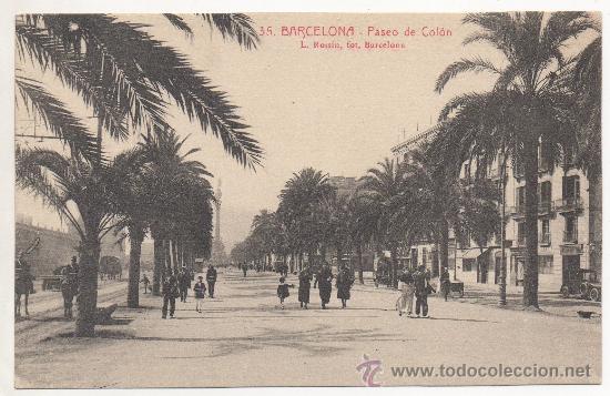 Postales: BARCELONA.- PASEO DE COL&Oacute;N. - Foto 1