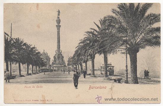 Postales: BARCELONA.- PASEO DE COL&Oacute;N. - Foto 1