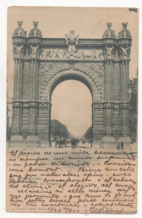 Postales: BARCELONA.- ARCO DE TRIUNFO. (C.1900). - Foto 1