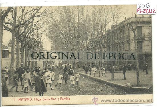 Postcards: (PS-28112)POSTAL DE MATARO-PLAZA SANTA ANA Y RAMBLA