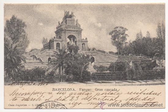 Postales: BARCELONA.- PARQUE: GRAN CASCADA. (C.1900). - Foto 1