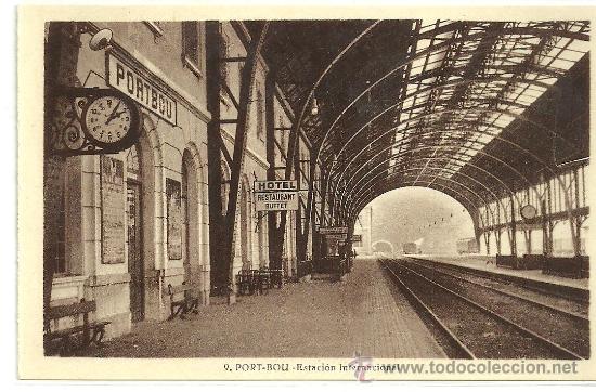 Postales: PORT BOU ESTACION INTERNACINAL TREN  ROISIN