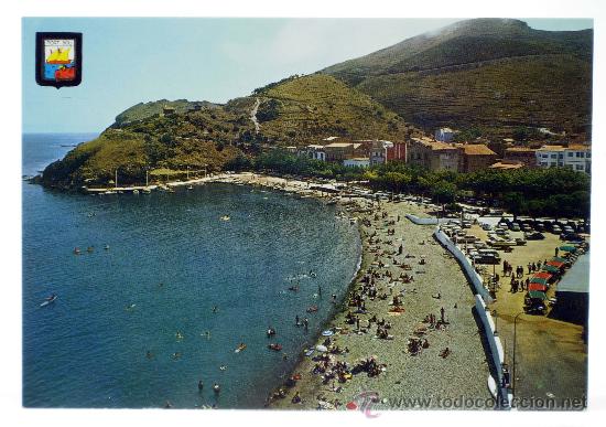 Postales: Postal Port Bou Paseo mar&iacute;timo y playa Comercial Escudo de Oro a&ntilde;os 60 sin circular