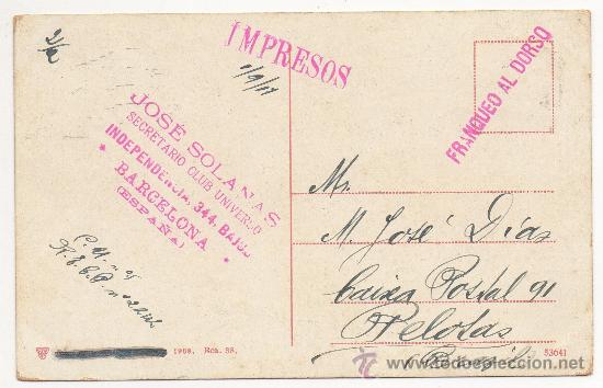 Postales: BARCELONA.- MONUMENTO &Aacute; CLAV&Eacute;. (1908). - Foto 2