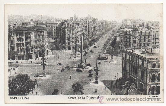 Postales: BARCELONA.- CRUCE DE LA DIAGONAL. - Foto 1