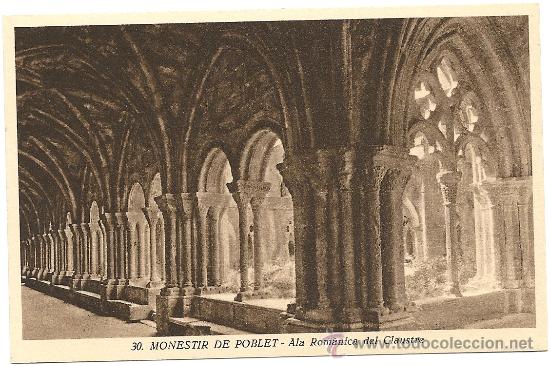 Postkarten: MONASTIR DE POBLET, ALA ROMANICA DEL CLAUSTRE N&ordm; 30, EDICICIO POBLET, FOTO J. ARTIGUES