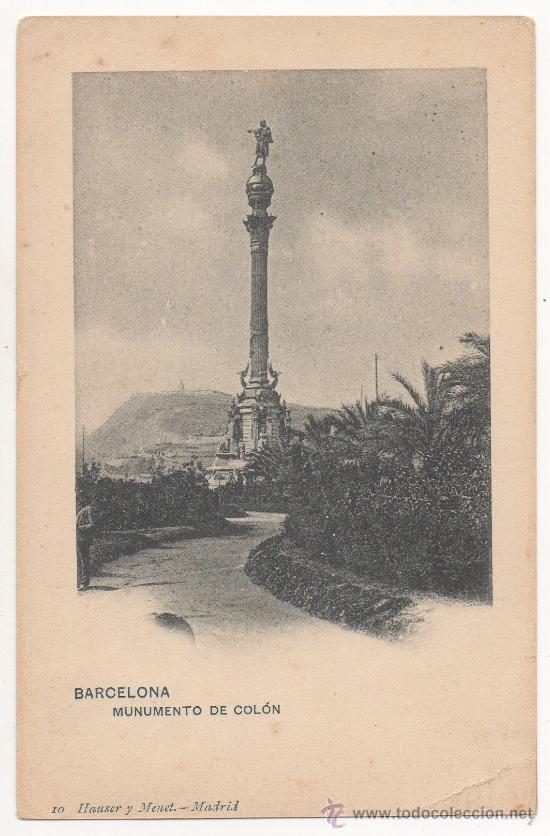 Postales: BARCELONA.- MONUMENTO DE COL&Oacute;N. (C.1900). - Foto 1
