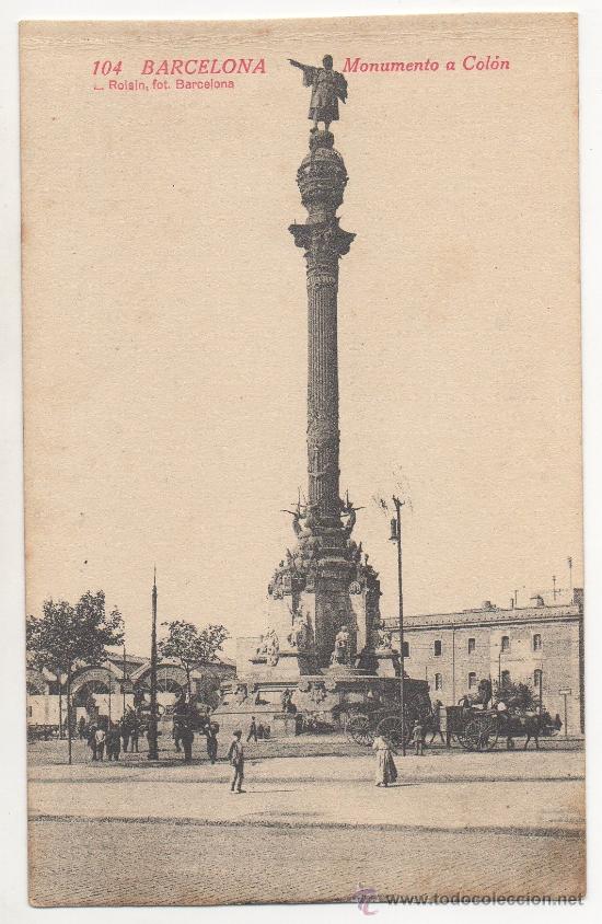 Postales: BARCELONA.- MONUMENTO A COL&Oacute;N. - Foto 1