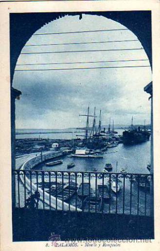 Postales: Palam&oacute;s. Muelle y Rompeolas. - Foto 1