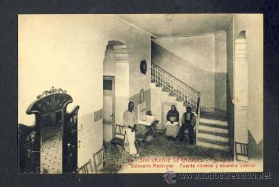 Postales: Postal de SANT VICEN&Ccedil; DE CALDERS: Hotel Balneari medicinal: Font mineral (num. 16)