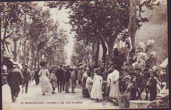 Postales: BARCELONA. RAMBLA DE LAS FLORES - Foto 1
