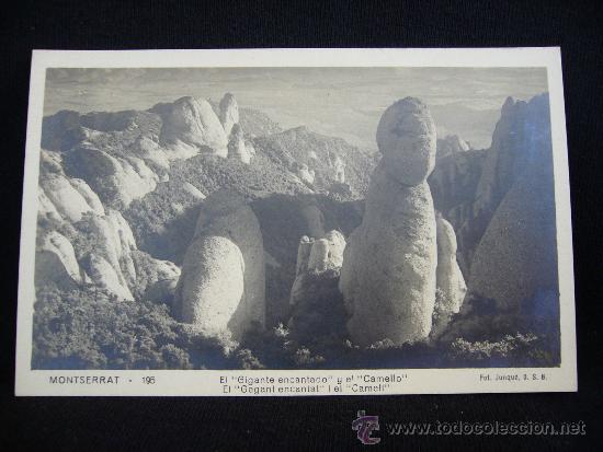 Postales: Postal Montserrat. 195. El Gigante encantado y El Camello. Fot. Junqu&eacute;.