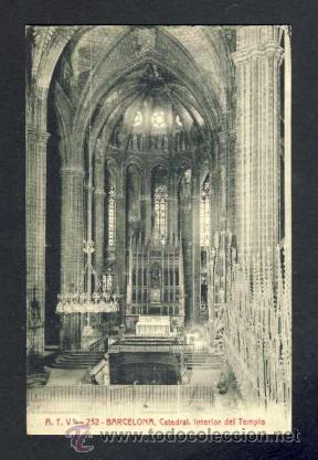 Postales: Postal de BARCELONA: Catedral, interior del Temple (ATV num. 252) - Foto 1