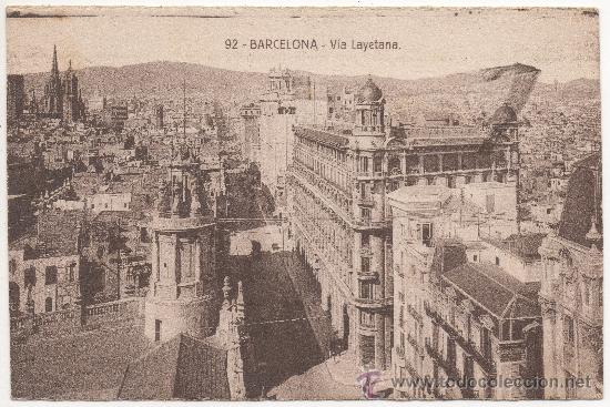 Postales: BARCELONA.- VIA LAYETANA. - Foto 1