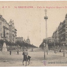 Postales: BARCELONA.- CALLE DE ARGÜELLES (GRANVÍA DIAGONAL). (C.1920).