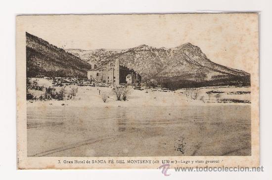 Postales: SANTA FE DEL MONTSENY.-GRAN HOTEL.-LAGO Y VISTA GENERAL.-