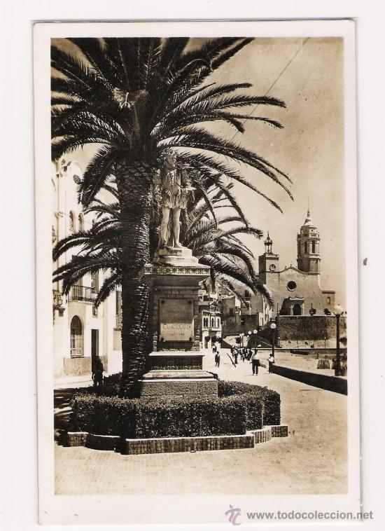 Postales: SITGES (PLAYA DE MODA)- MONUMENTO AL GRECO.-ZERKOWITZ - Foto 1