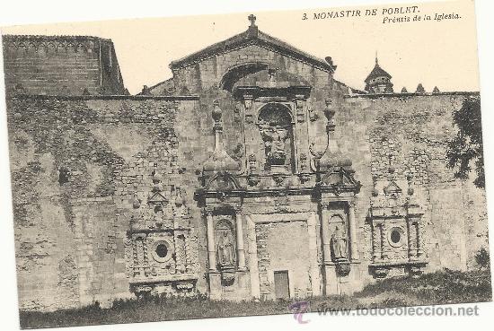 Postales: MONASTIR DE POBLET, FRENTIS DE LA IGLESIA N&ordm; 3