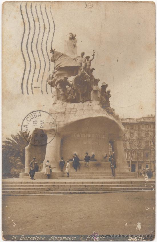 Postales: BARCELONA.- MONUMENTO &Aacute; ROBERT. (C.1910). - Foto 1