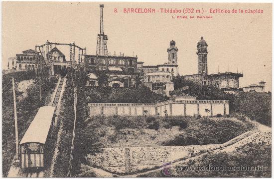 Postales: BARCELONA.- TIBIDABO (532 M.). EDIFICIOS DE LA C&Uacute;SPIDE. - Foto 1